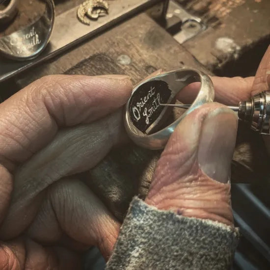 雲鶴印章戒指|JAPANESE CRANE RING(手工訂製款)