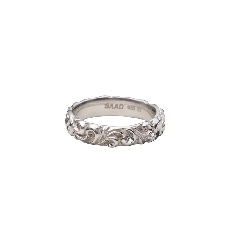 永恆迴紋戒｜Rhodium Plated Arabesque Eternity Ring