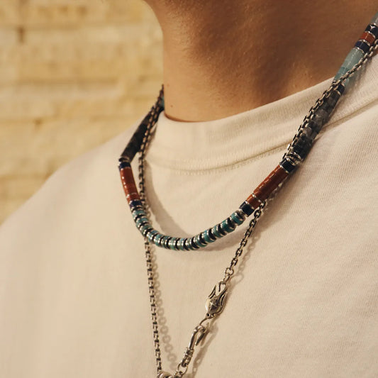 永恆石語之鍊｜Canyon Sky Heishi Natural Stone Necklace