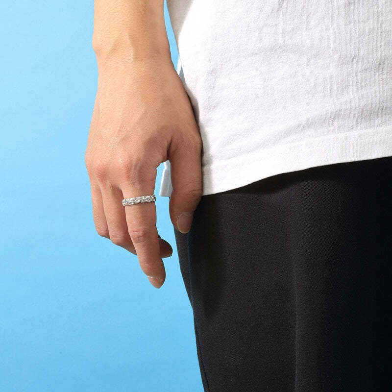永恆迴紋戒｜Rhodium Plated Arabesque Eternity Ring