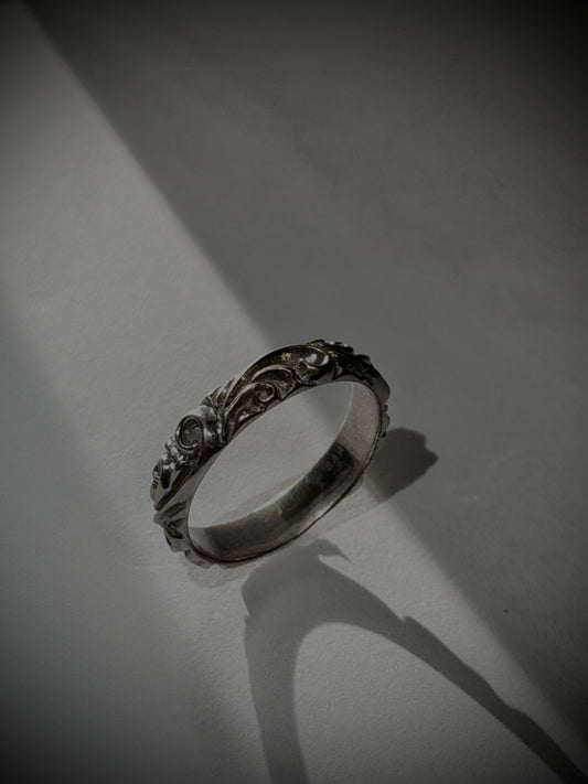 永恆迴紋戒｜Rhodium Plated Arabesque Eternity Ring