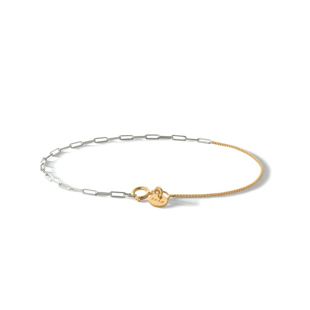 鎏序映光手鍊｜Combination Silver925 K24 Gold Plated Chain Bracelet