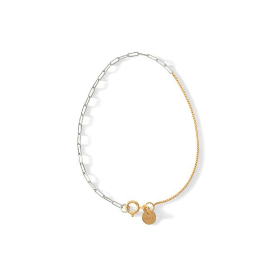 鎏序映光手鍊｜Combination Silver925 K24 Gold Plated Chain Bracelet