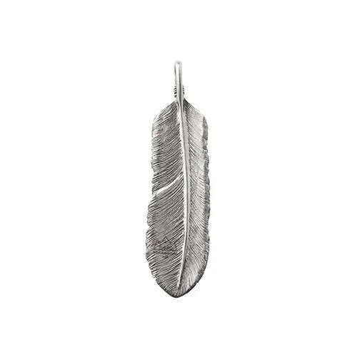 綠松石羽心墜｜Feather Left Facing Pendant with Turquoise Heart